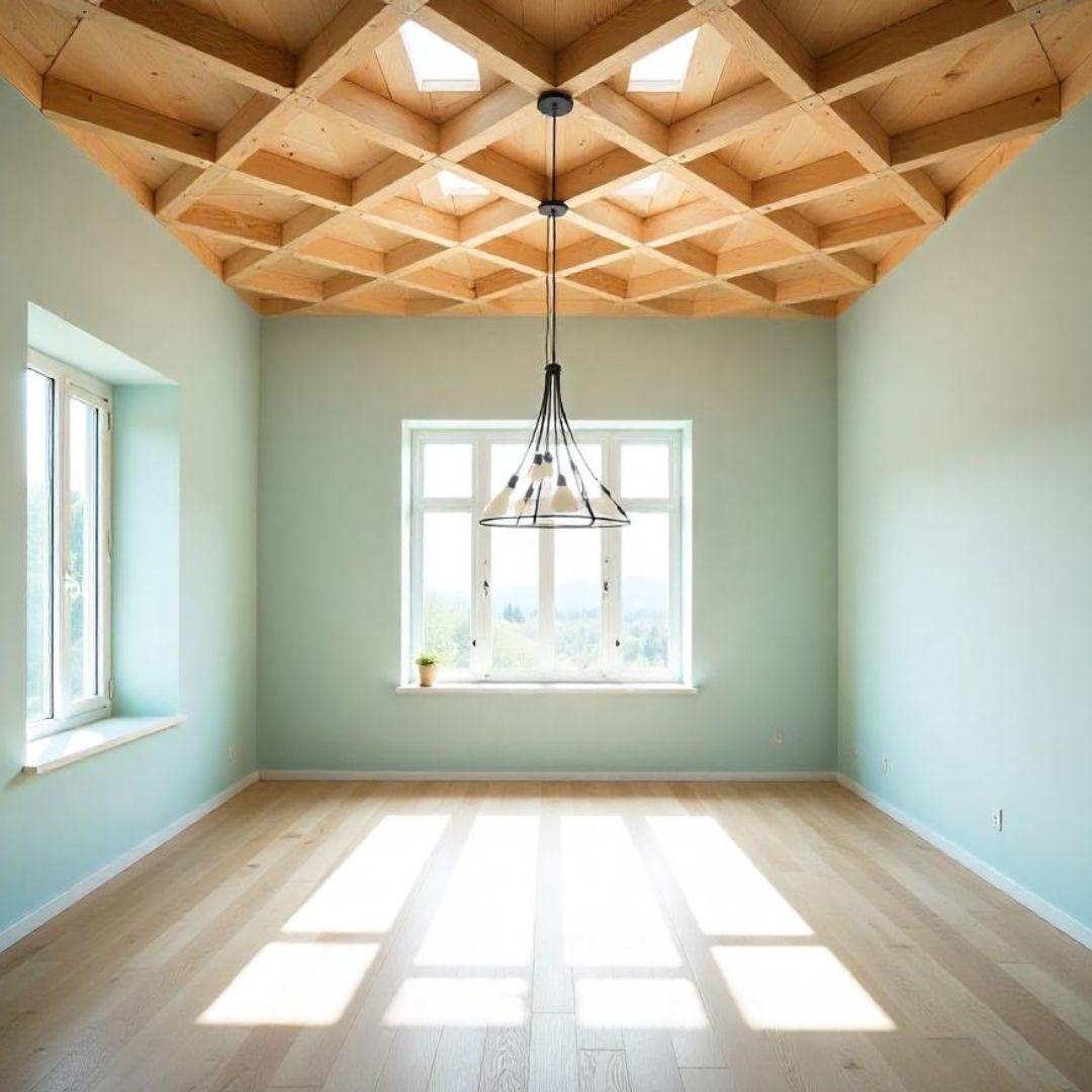 Latticework Plywood Ceiling Design