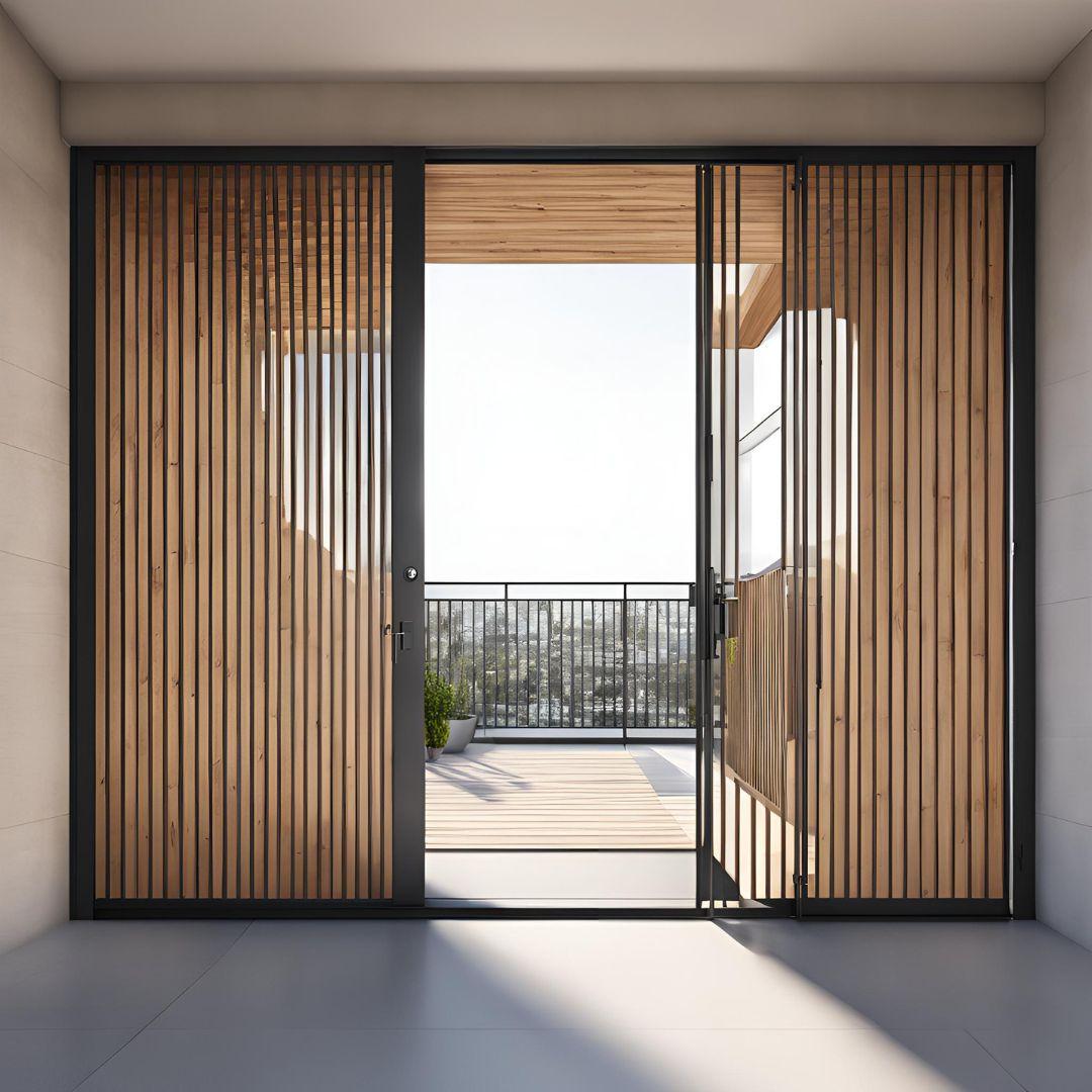 Balcony Safety Plywood Door Design