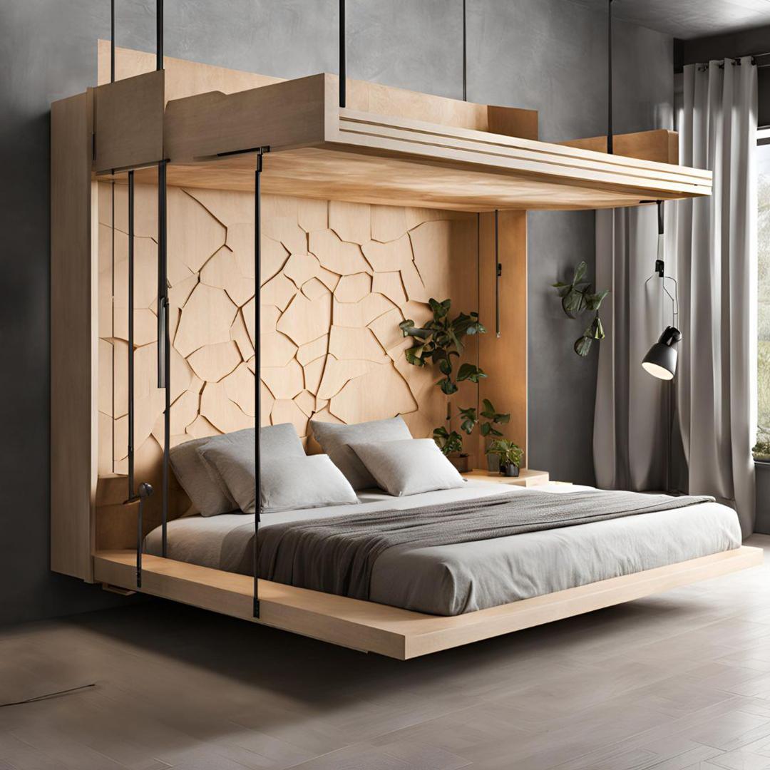 Hanging Bed Design with Plywood