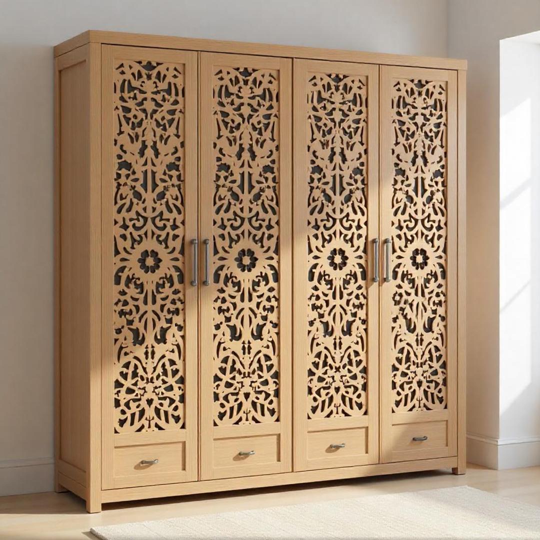 Jaali Plywood Almirah Design