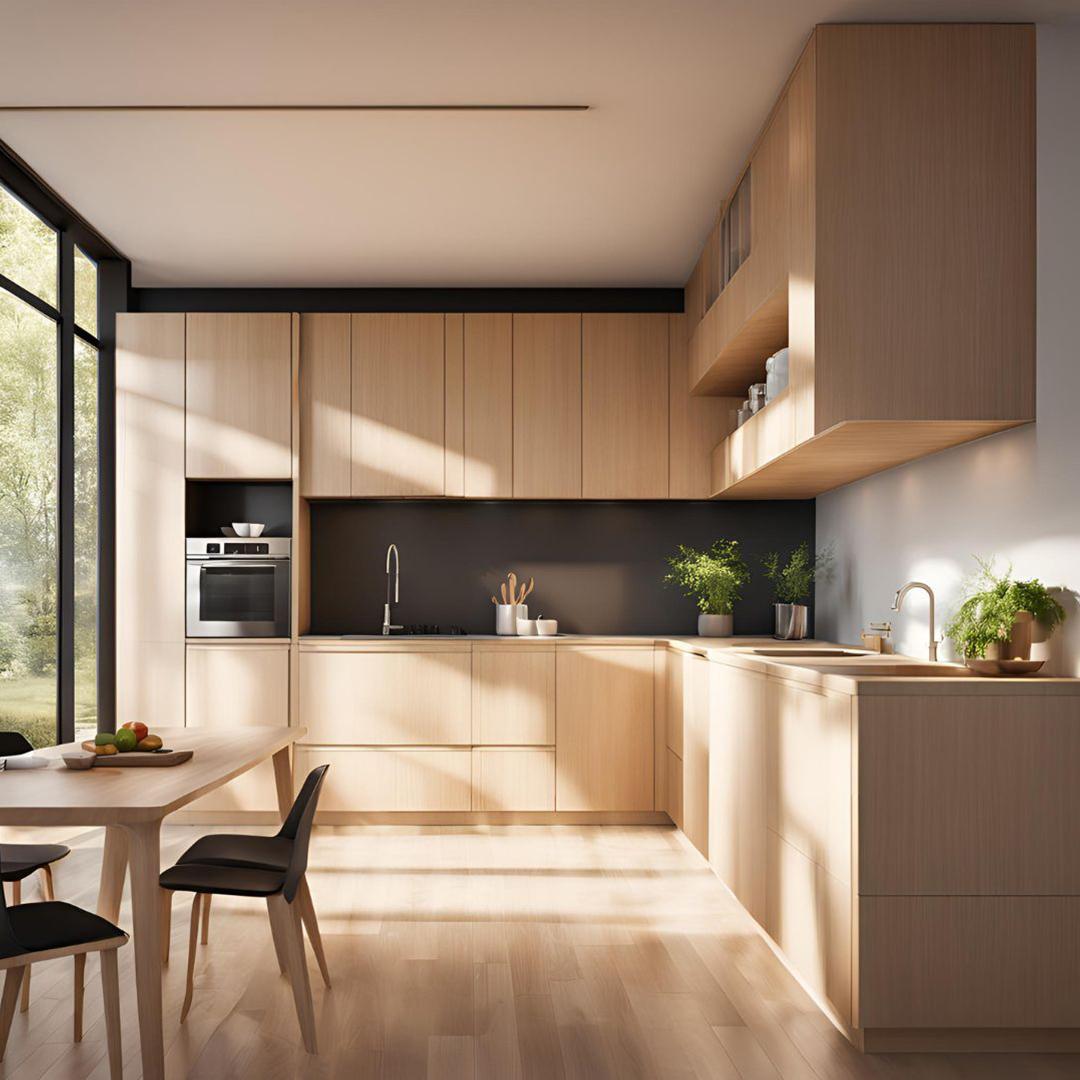 L-Shaped Plywood Kitchen Design