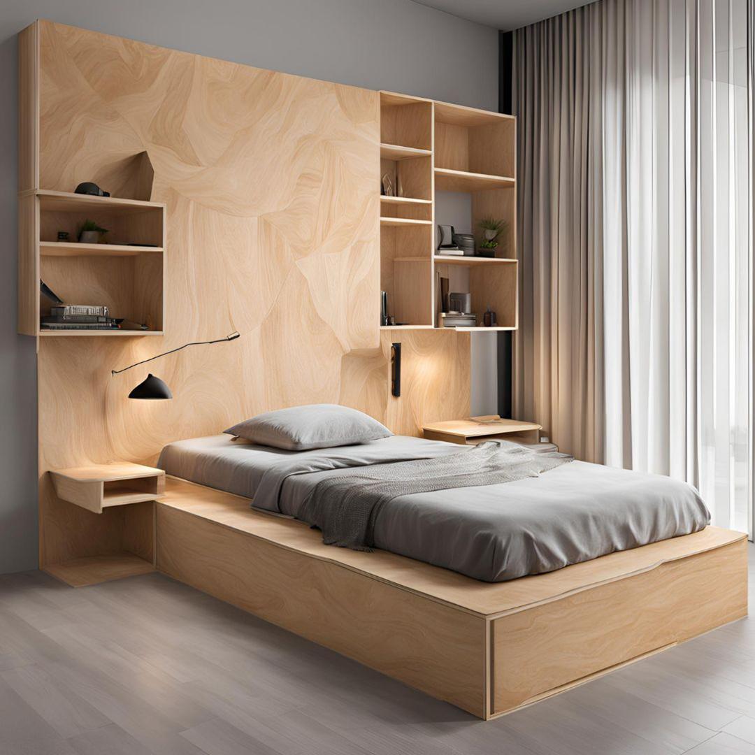 Plywood Single Bed Design