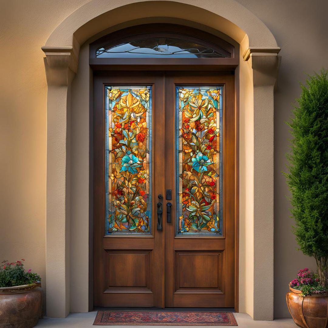 Stained Glass Plywood Door