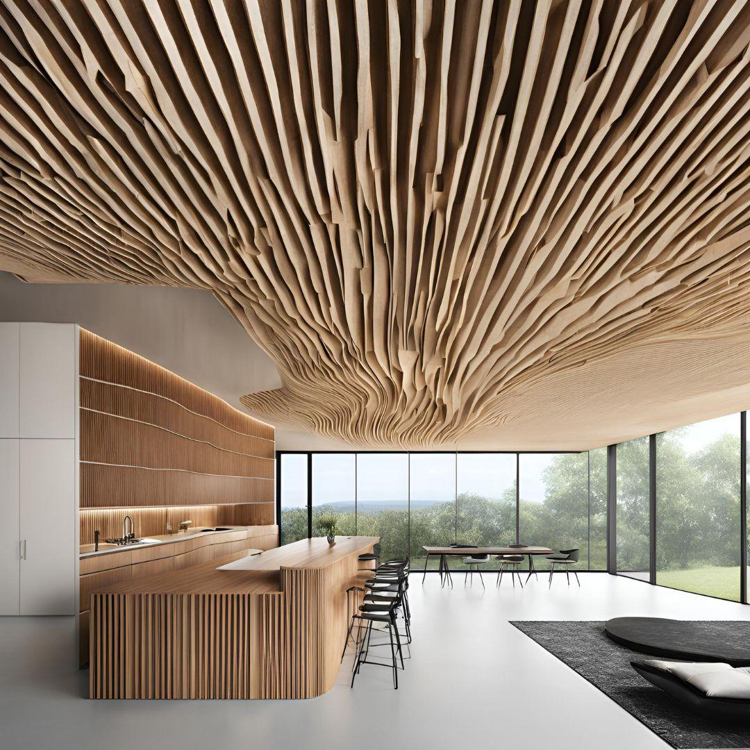 Suspended Plywood Ceiling Design