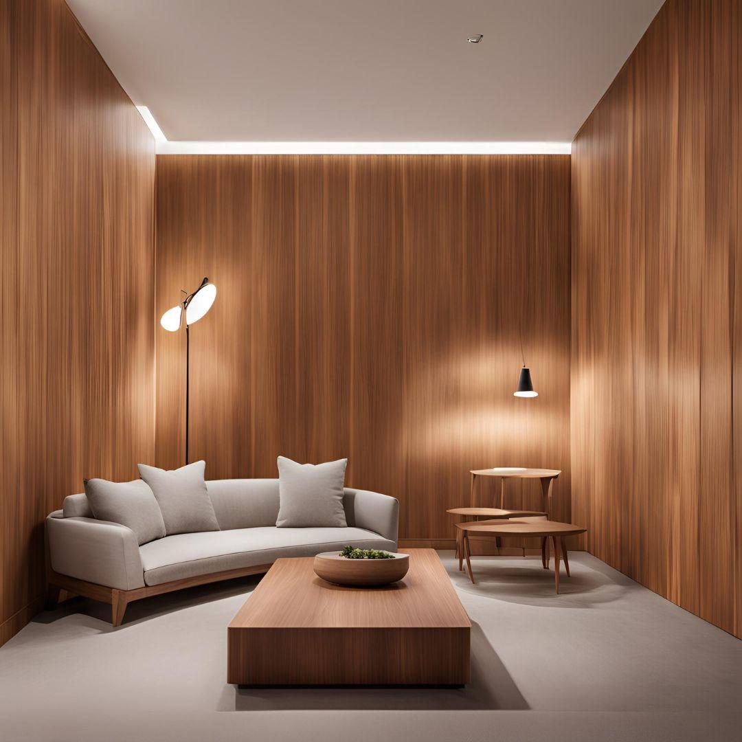 Teak Wood Plywood Wall Design