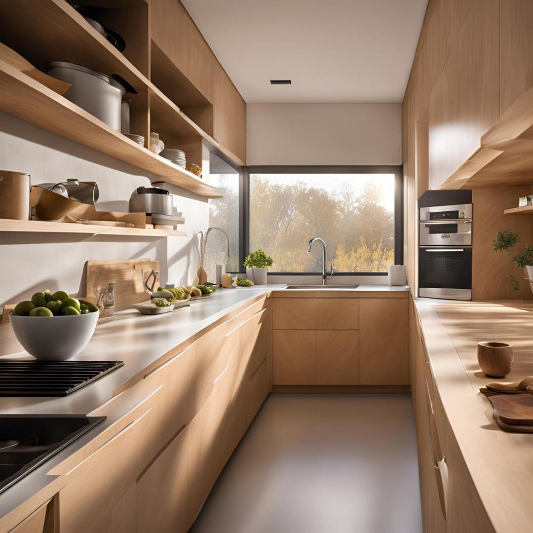 U-Shaped Plywood Kitchen Design