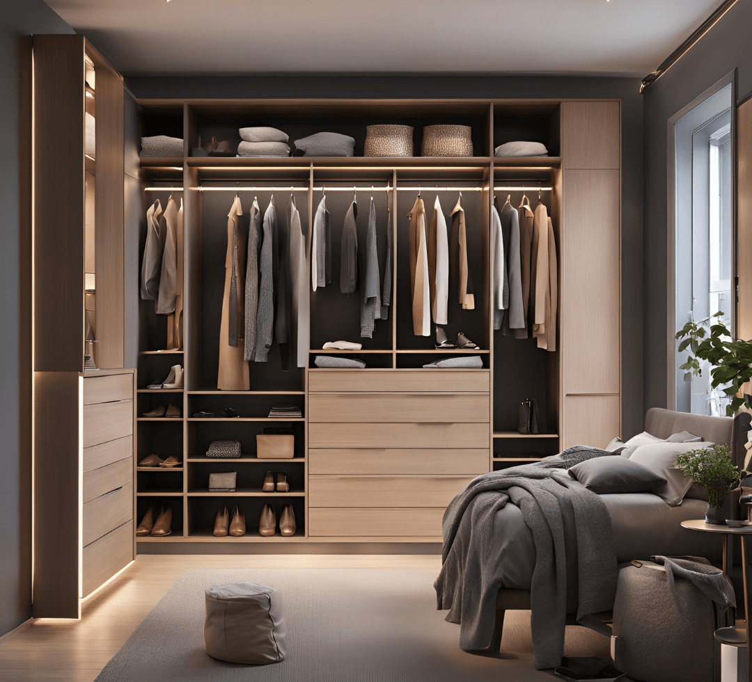 Wardrobe Units with Built-In Dressers
