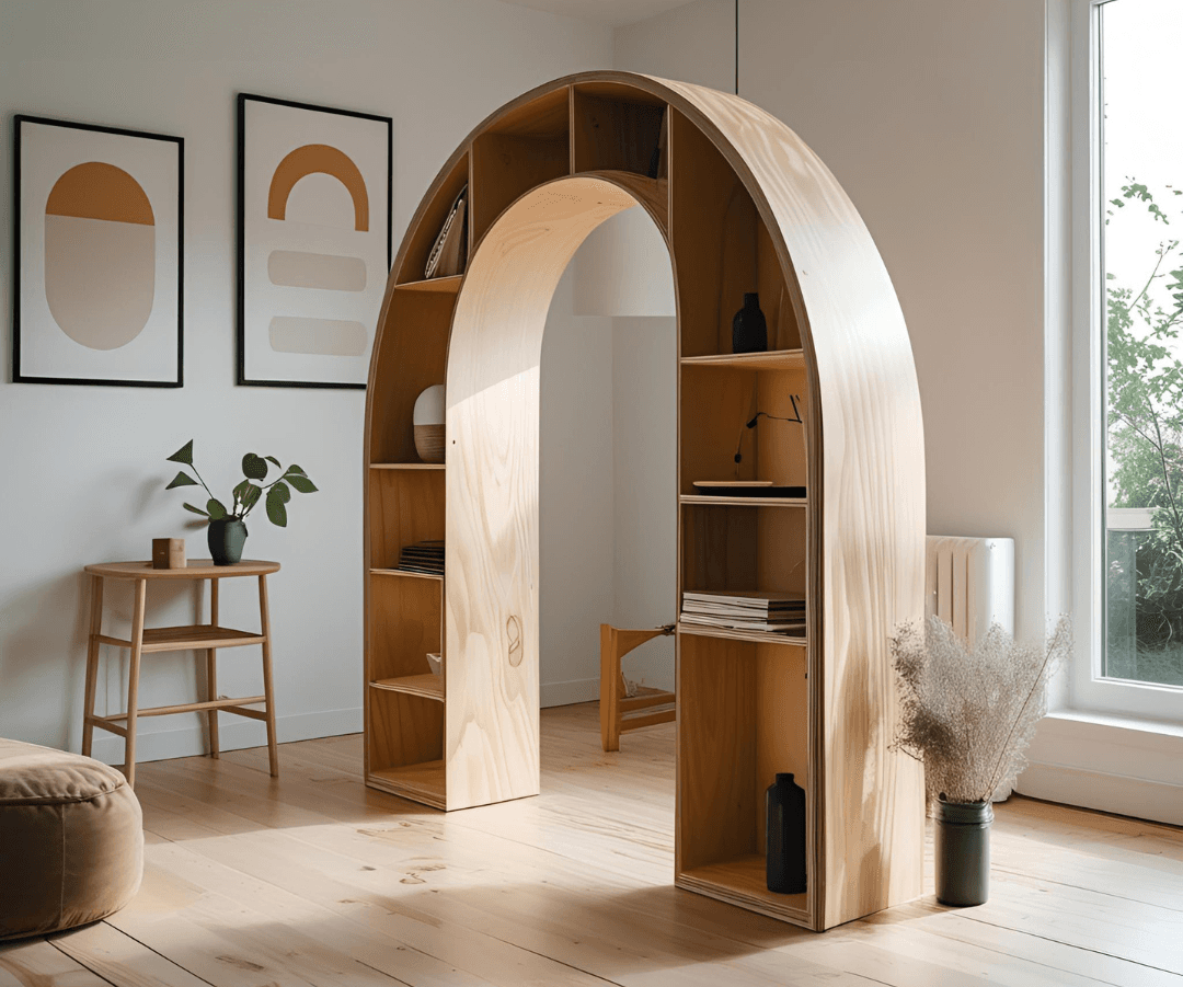 Arch Design with Storage Space in Mind