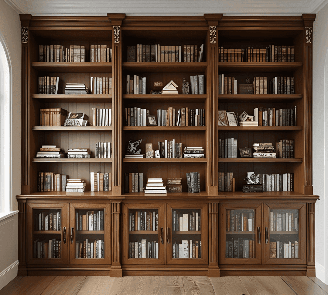 Bookshelf Cum Display Showcase Design