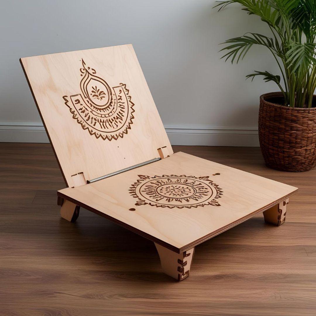 Compact Foldable Plywood Singhasan