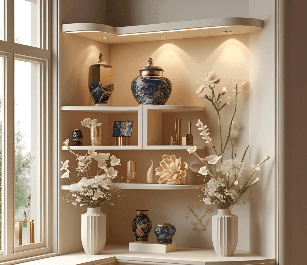 Corner Showcase Design