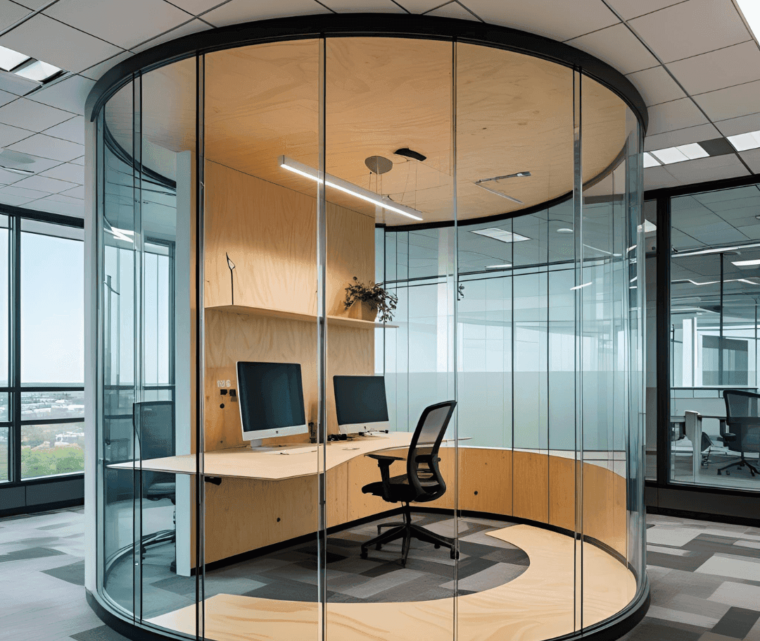 Curved Glass and Plywood Partition.png
