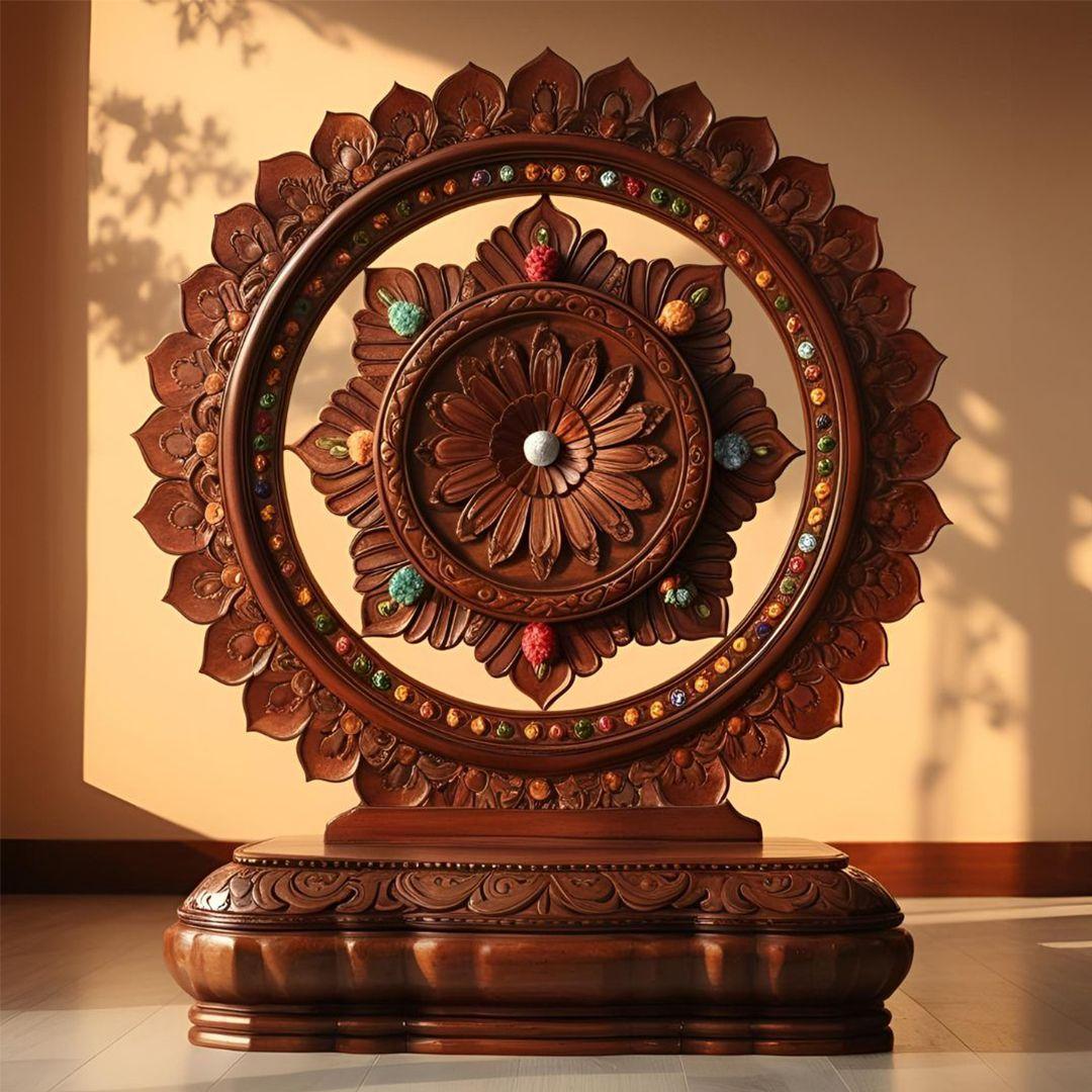 Handcrafted Floral Design Singhasan