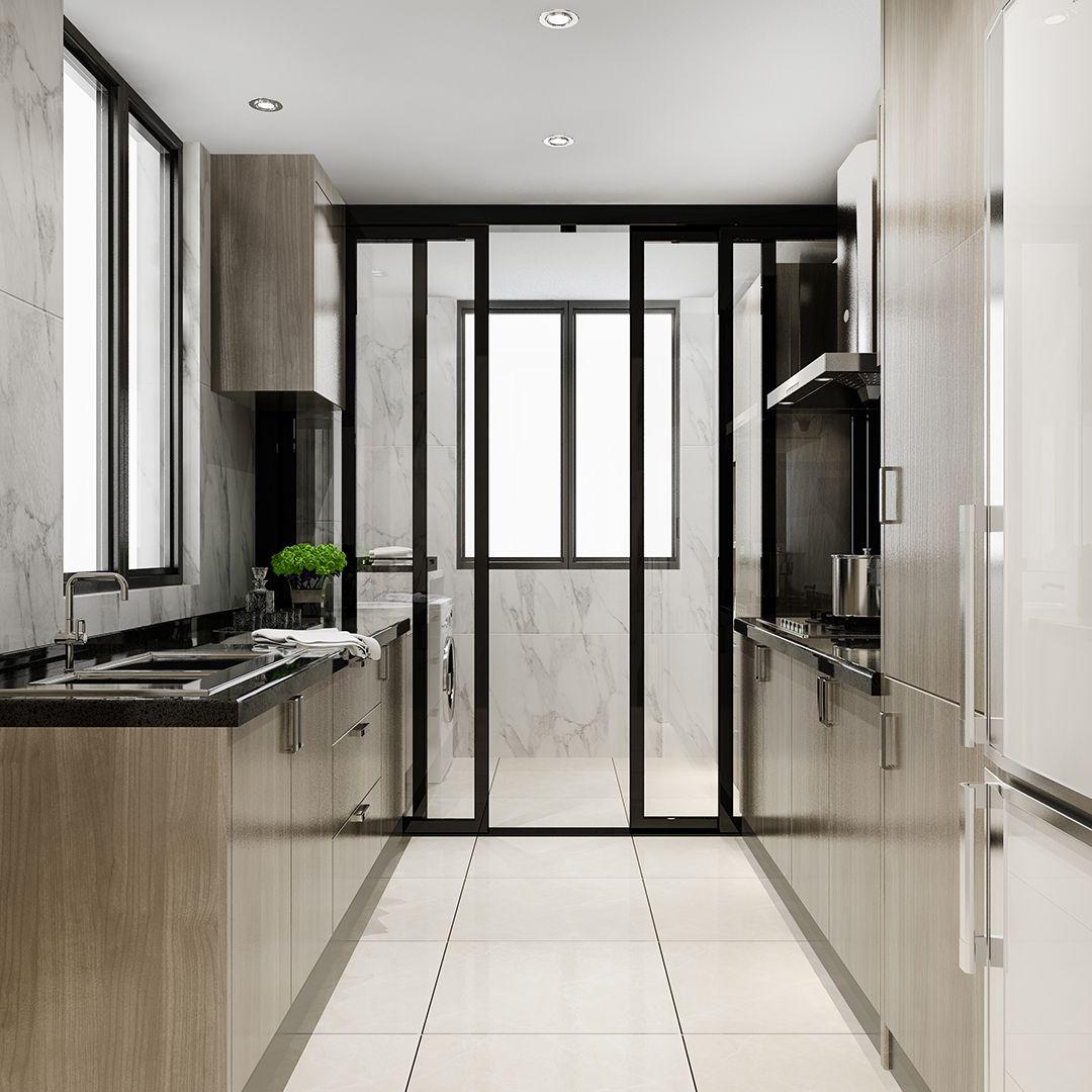Modern Parallel Kitchen