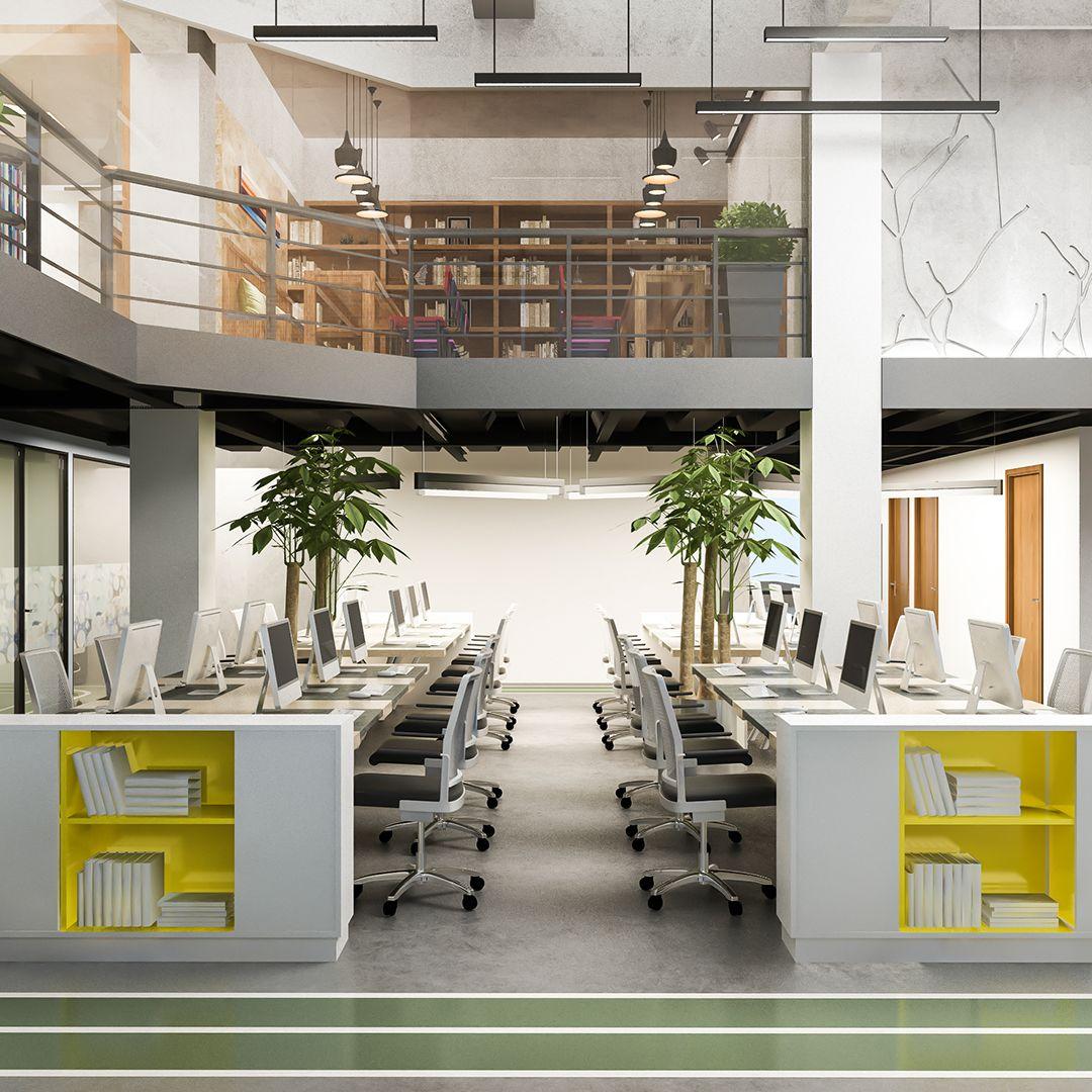 Open-Plan Modern Office Interior Design