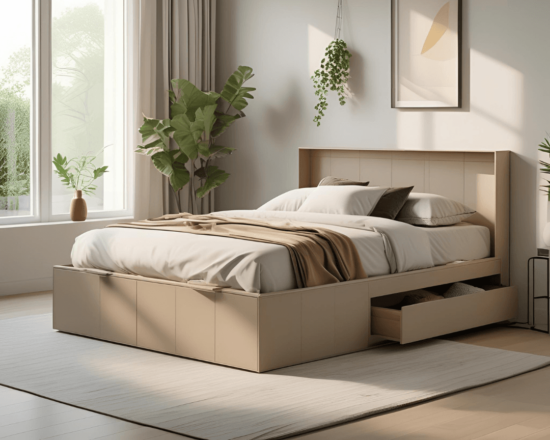 Plywood Box Bed with Storage