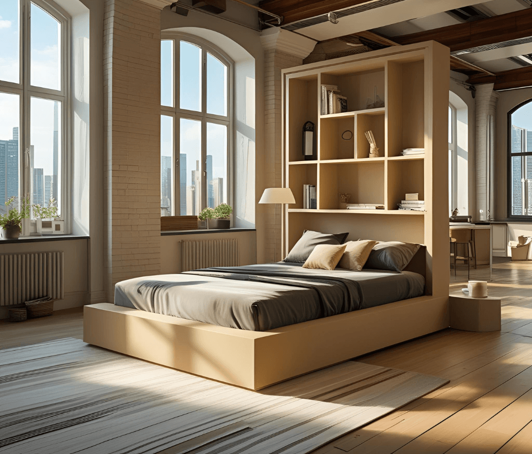 Plywood Contemporary Box Bed Design.png