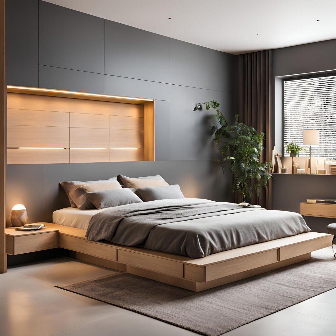 Plywood Double King Size Bed Design