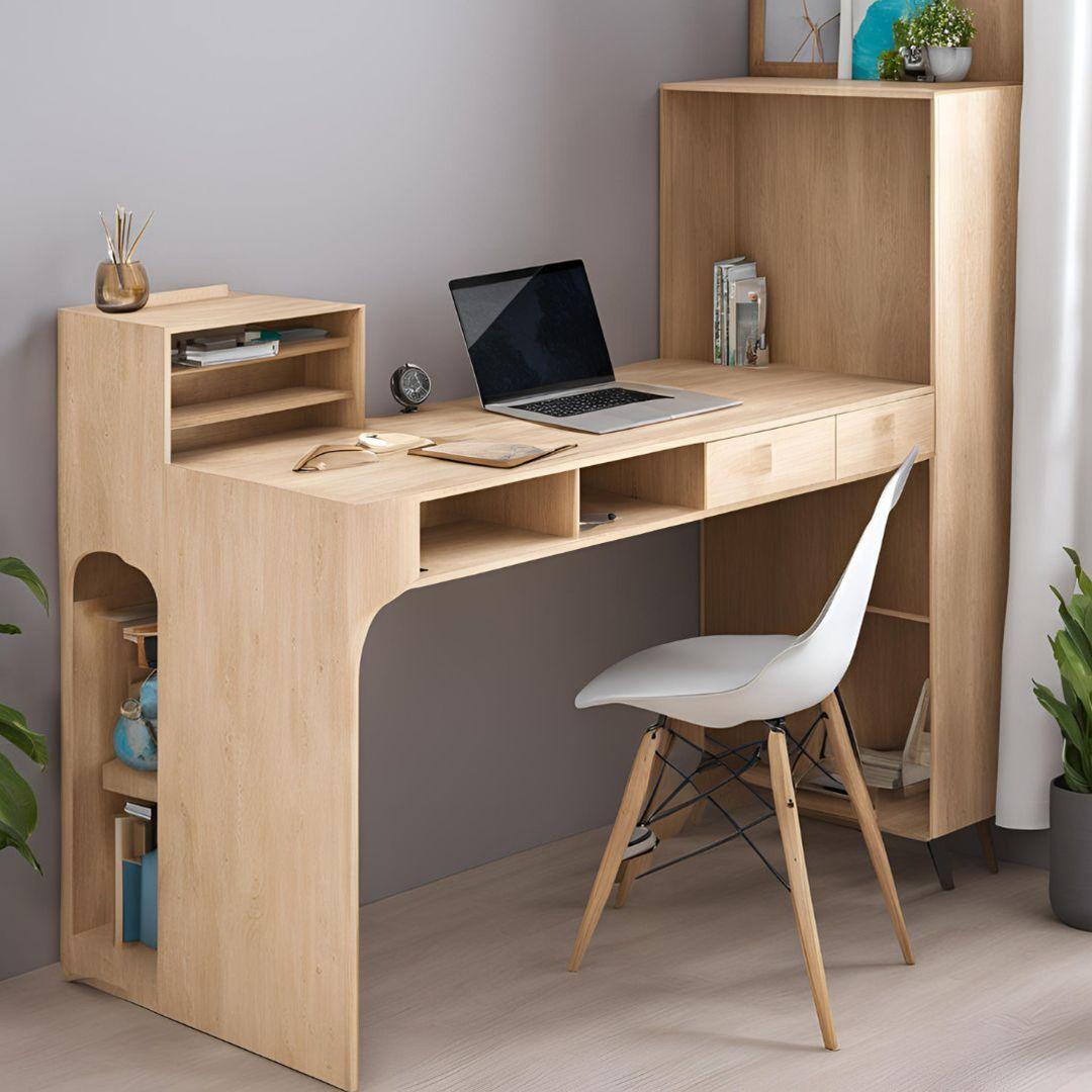 Plywood Wooden Study Table with Storage