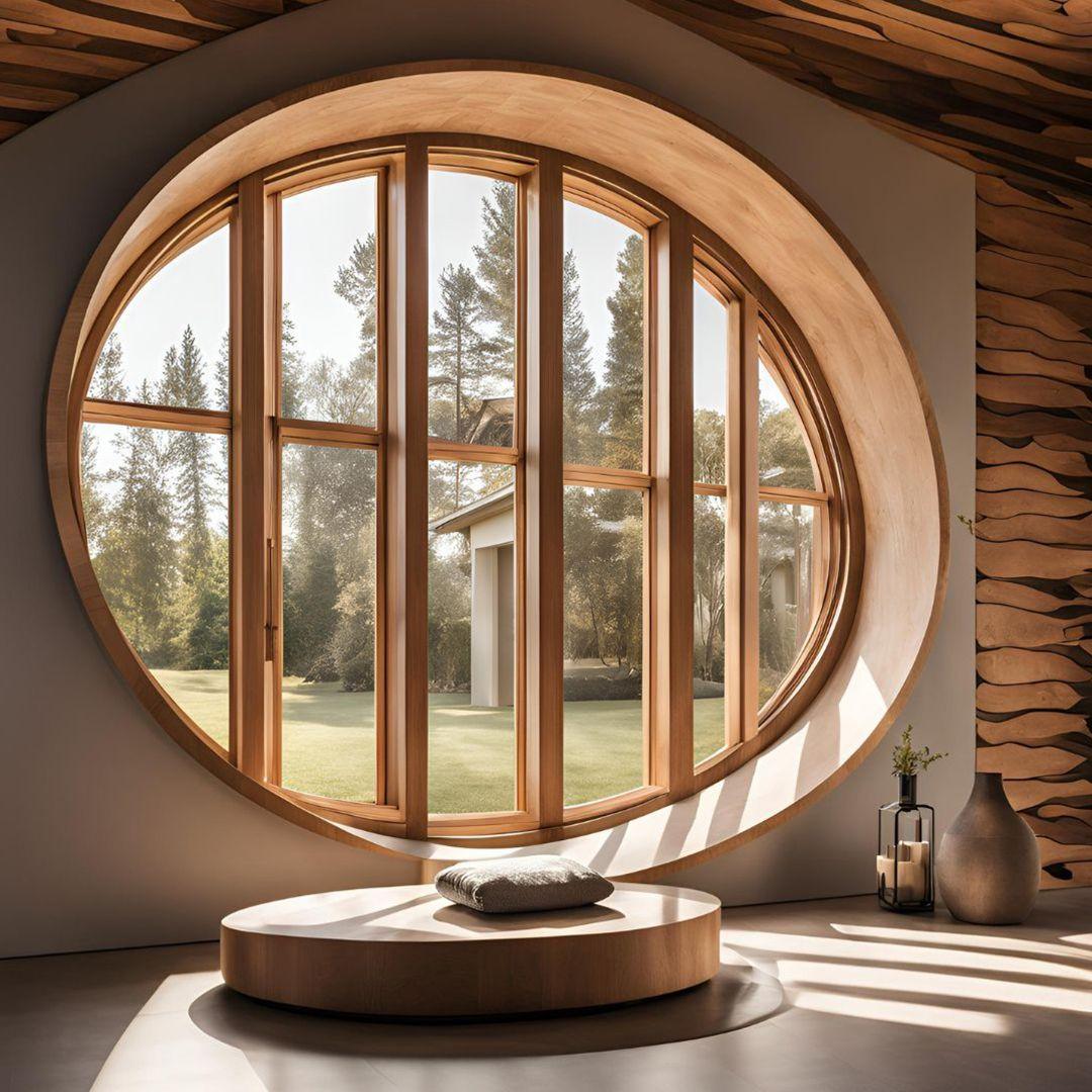Round Plywood Windows Design