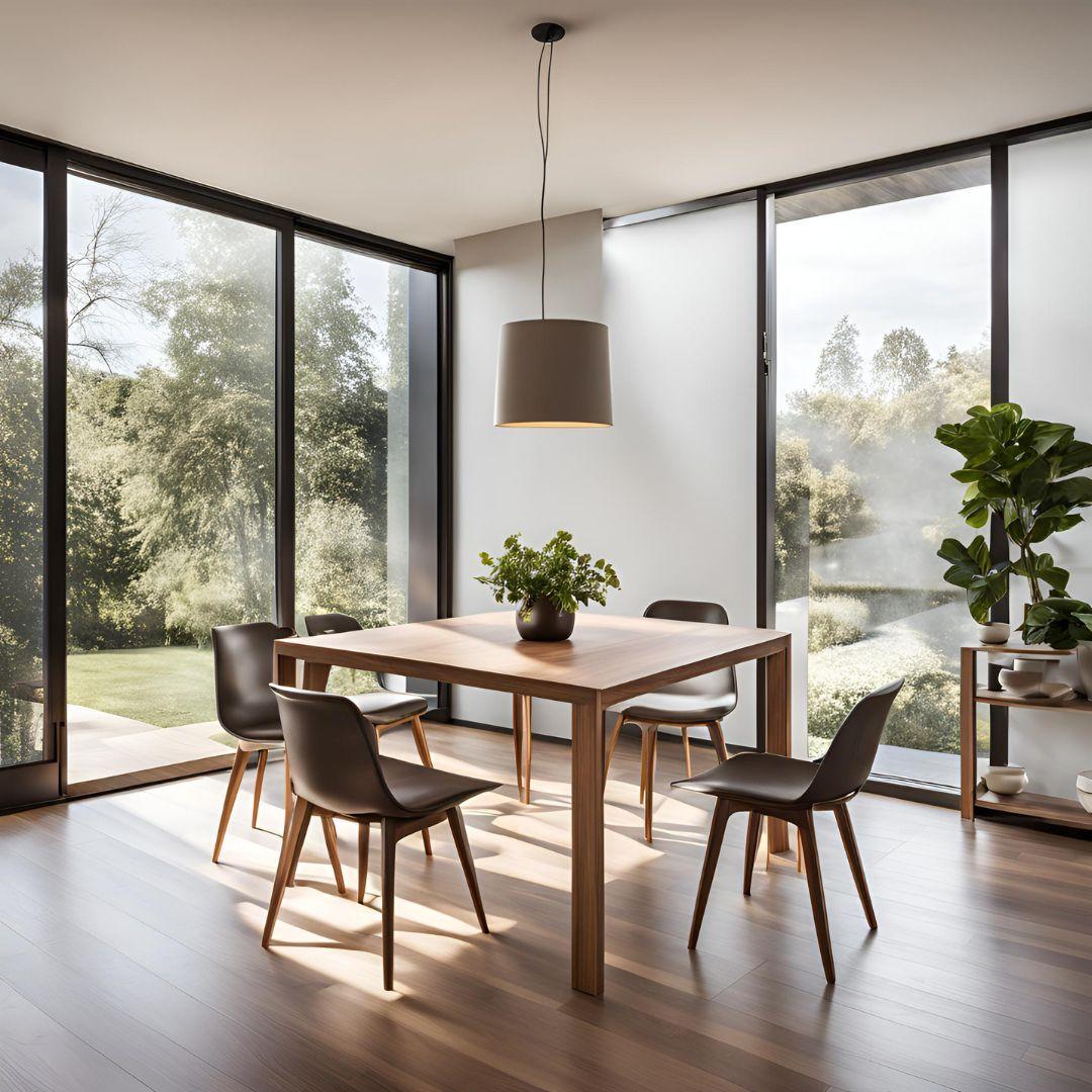 Square Plywood Dining Table Design