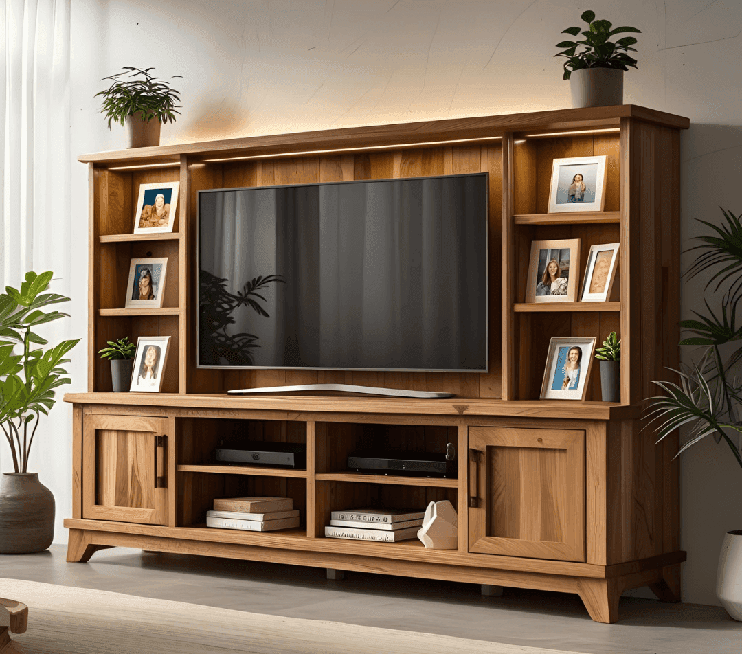 TV Unit Cum Showcase Design