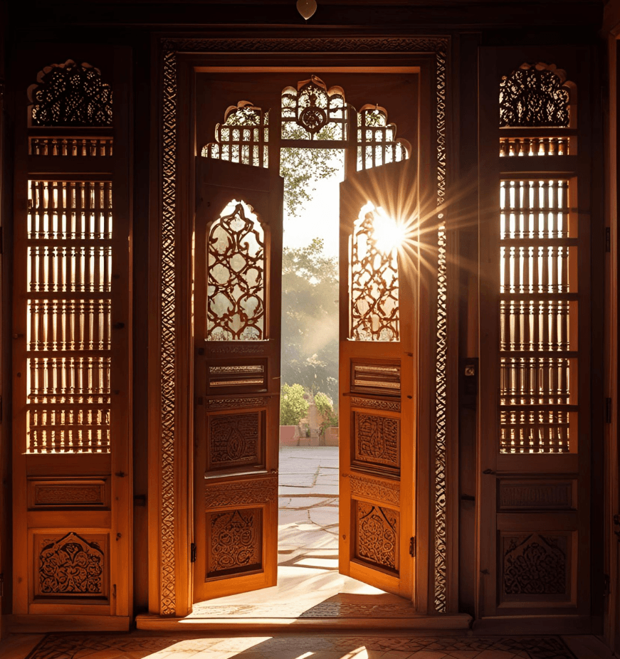 Traditional Wooden Jali Doors