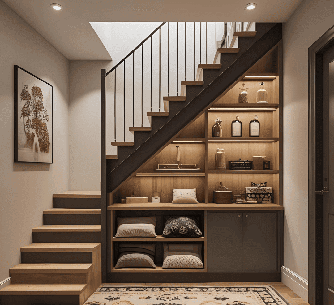 Under-the-Stairs Showcase Design