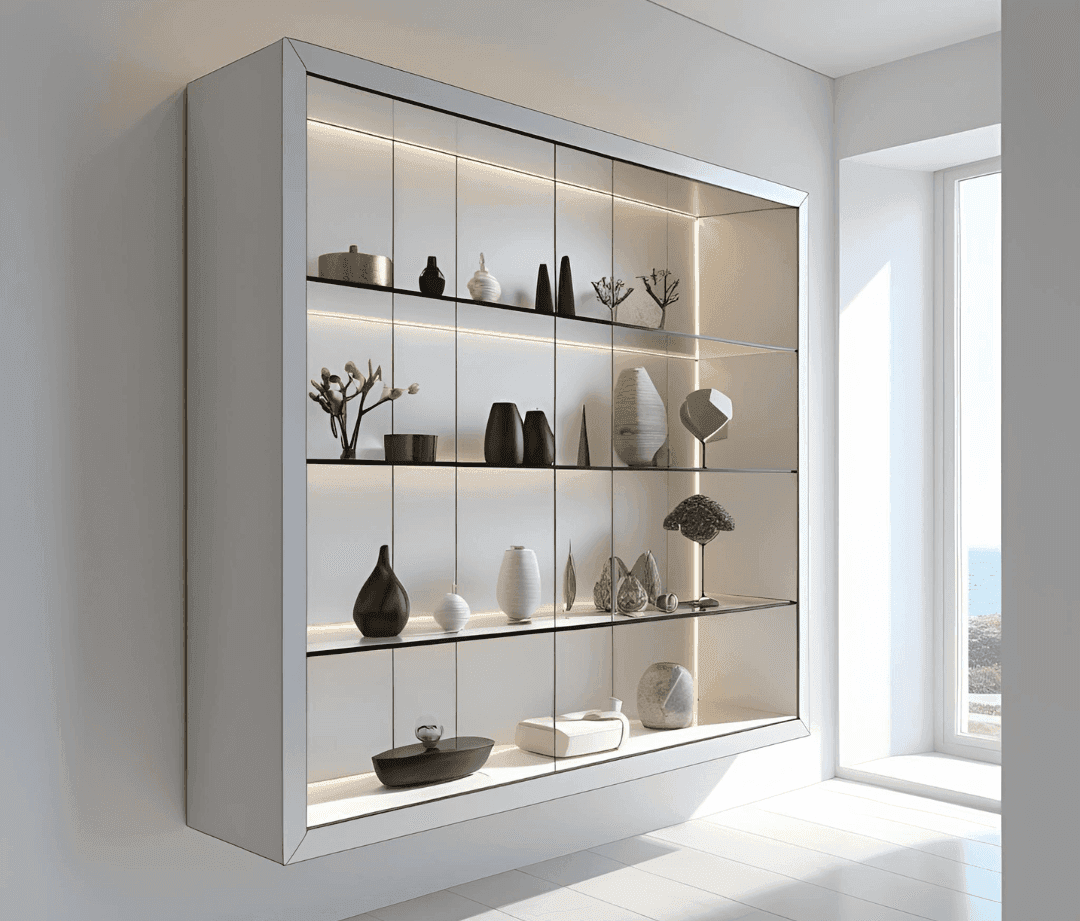 Wall-Mounted Minimalist Showcase Design