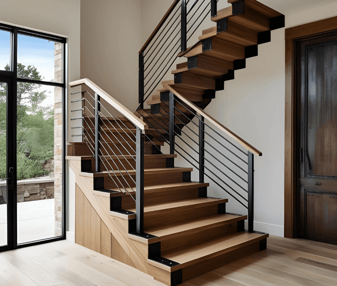 Wooden Staircase with Metal Accents.png
