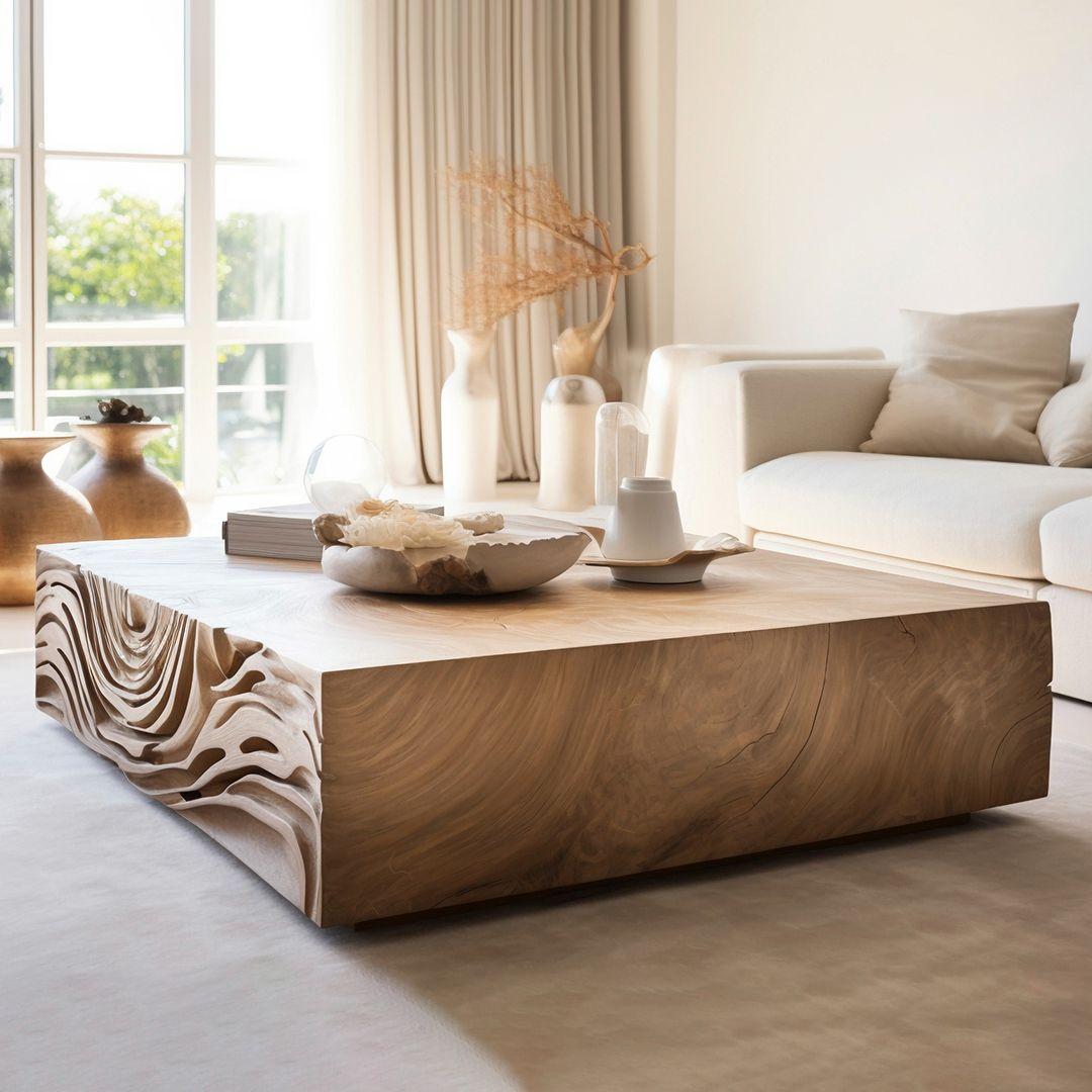 Plywood Living Room Floor Table Design